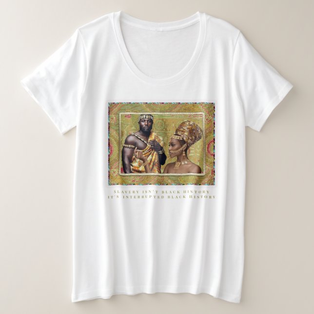 African King and Queen Plus Size T-Shirt (Design Front)