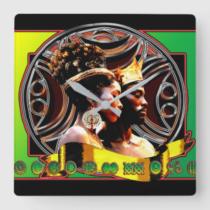 African King and Queen • Wall Clock