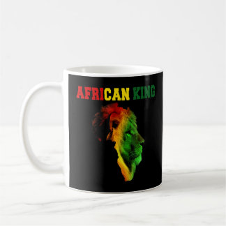 African King Black History Month Lion Africa Flag Coffee Mug