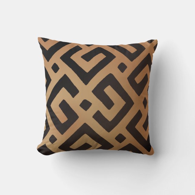 African Kuba Cloth 1 Throw Pillow (Front)