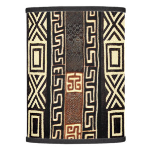African Kuba Cloth Lamp Shade