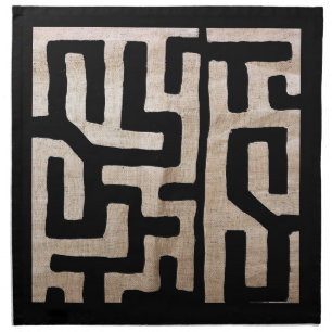 African Kuba Cloth Print Napkin
