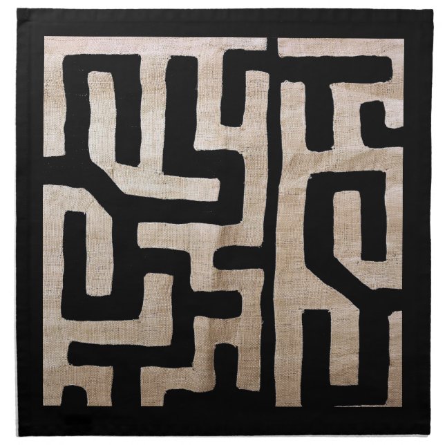 African Kuba Cloth Print Napkin (Front)