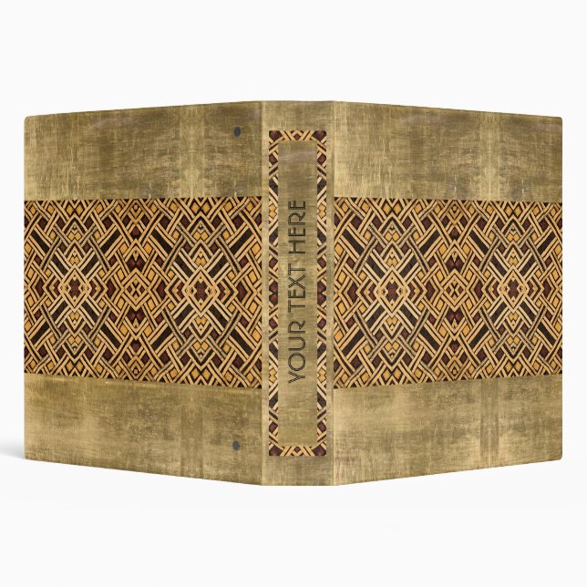 AFRICAN KUBA COLLAGE RING BINDER (Background)