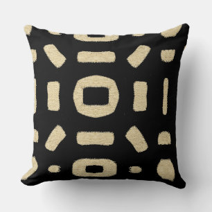 African Kuba Mud cloth Throw Pillow