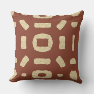 African Kuba Mud cloth Throw Pillow