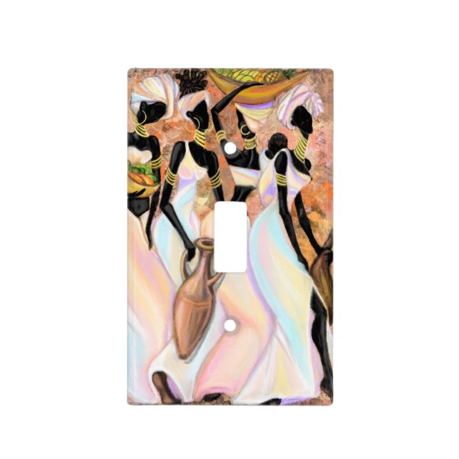 African Ladies Light Switch Cover Painting (Front)