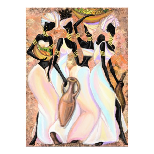 African Ladies - Modern Style - Original Painting Photo Print (Front)