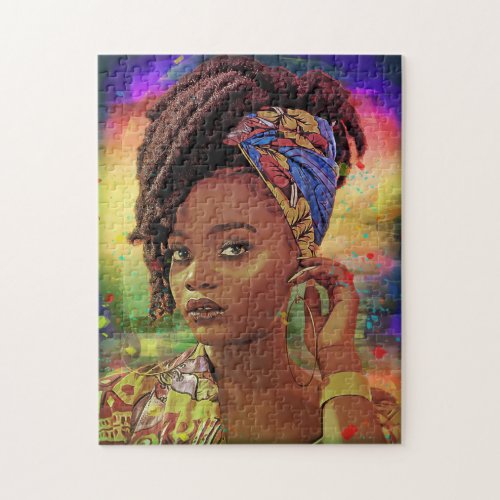 African Lady with Locd Hair Jigsaw Puzzle