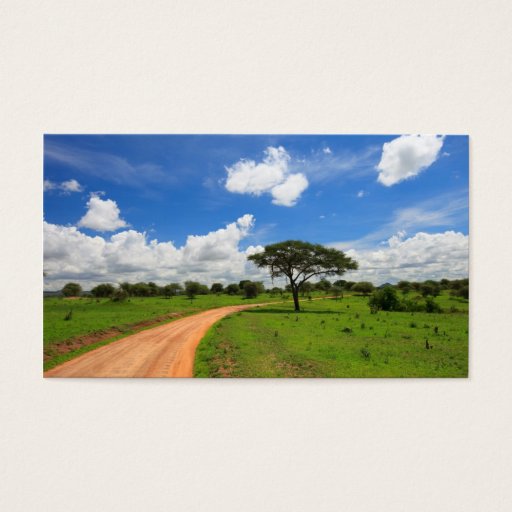 Customizable African landscape business card