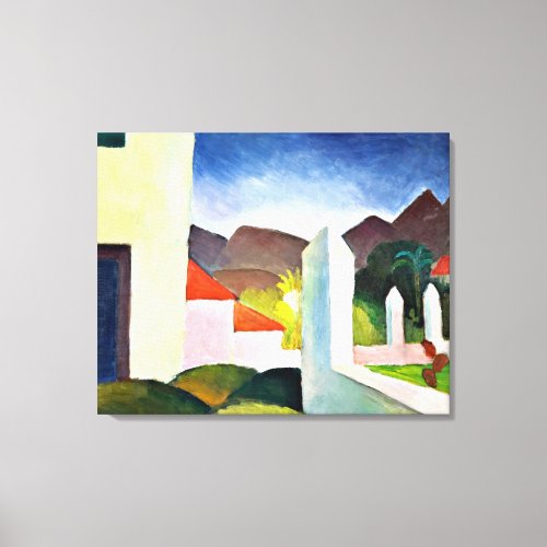 African Landscape abstract art by August Macke Canvas Print