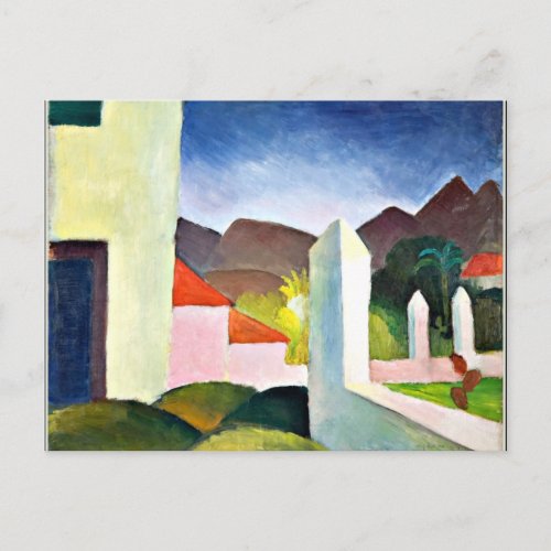 African Landscape abstract art by August Macke Postcard