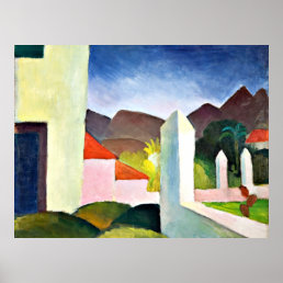 African Landscape, abstract art by August Macke Poster