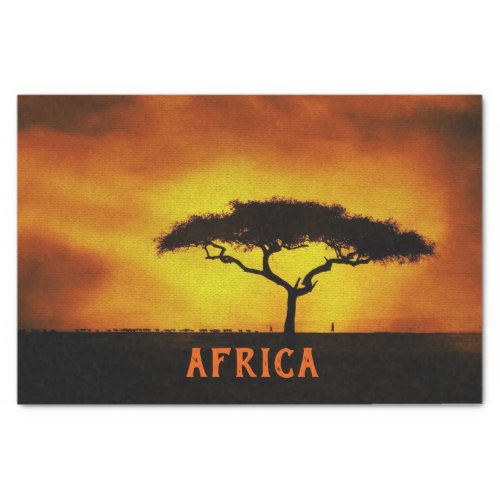 African Landscape Acacia Tree  Tissue Paper