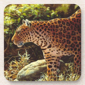 African Leopard Beverage Coaster
