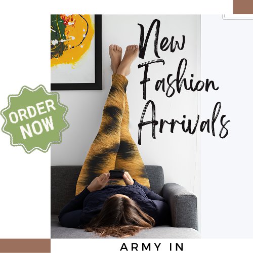 African leopard fur pattern leggings
