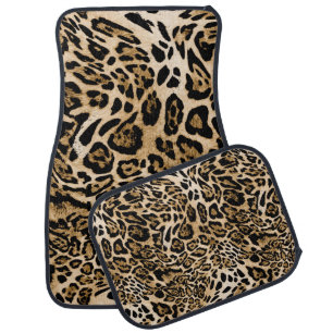 African Leopard Fur: Seamless Animal Texture Car Floor Mat