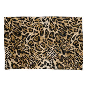 African Leopard Fur: Seamless Animal Texture Pillow Case