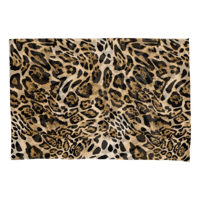 African Leopard Fur: Seamless Animal Texture Pillow Case (Front)