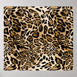 African Leopard Fur: Seamless Animal Texture Poster