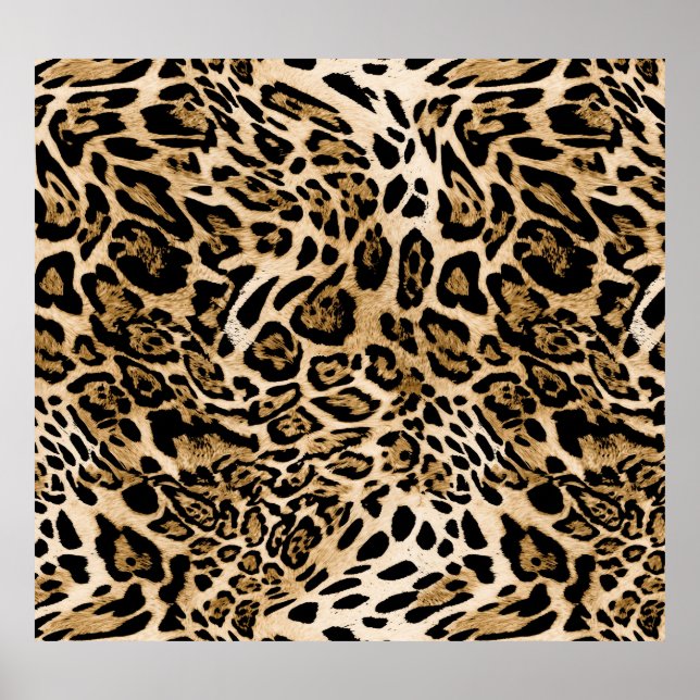African Leopard Fur: Seamless Animal Texture Poster (Front)