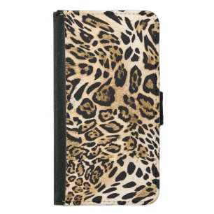 African Leopard Fur: Seamless Animal Texture Samsung Galaxy S5 Wallet Case