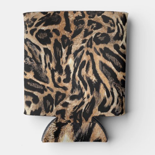 African Leopard Fur Seamless Texture Can Cooler