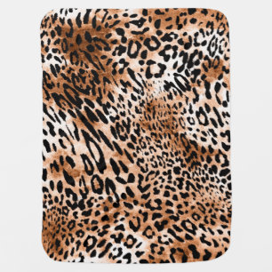 African Leopard Print Seamless Baby Blanket