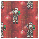african leopard santa fabric