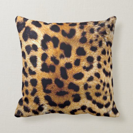 African Leopard Throw Pillow