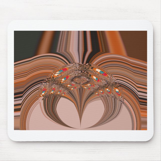 African Light Blond Kaleidoscope Art Print Design Mouse Pad (Front)