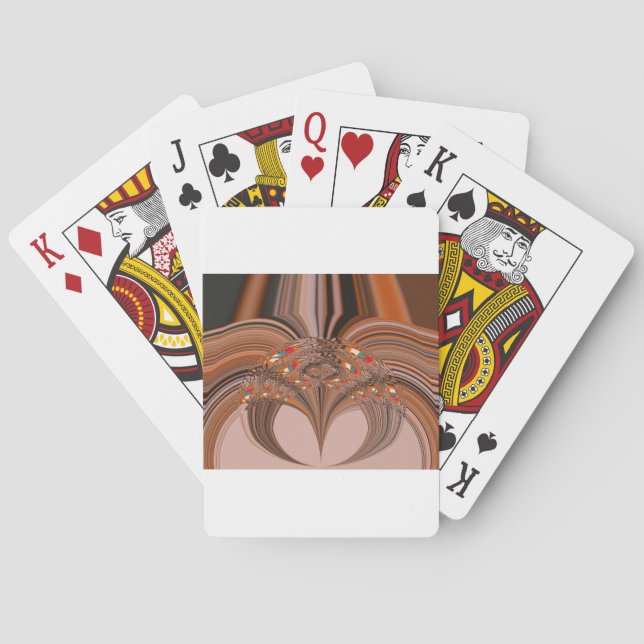 African Light Blond Kaleidoscope Art Print Design Poker Cards (Back)