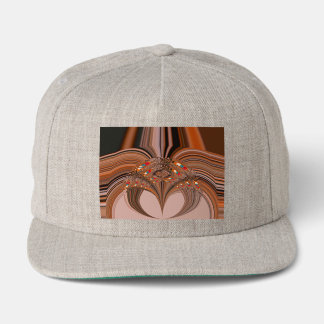 African Light Blond Kaleidoscope Art Print Design Snap Back Hat