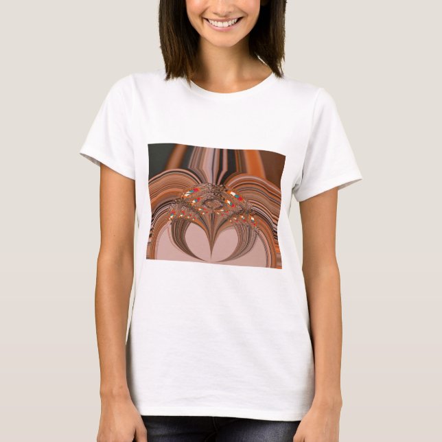 African Light Blond Kaleidoscope Art Print Design T-Shirt (Front)