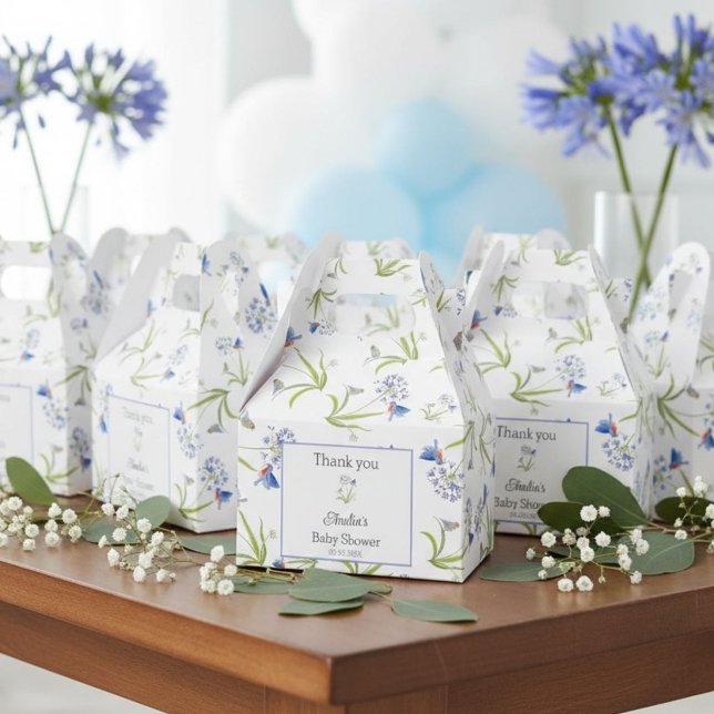 African Lily with Bluebird Mother and Baby Favor Boxes (Creator Uploaded)