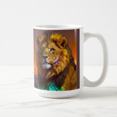 African Lion at Sunrise Coffee Mug
