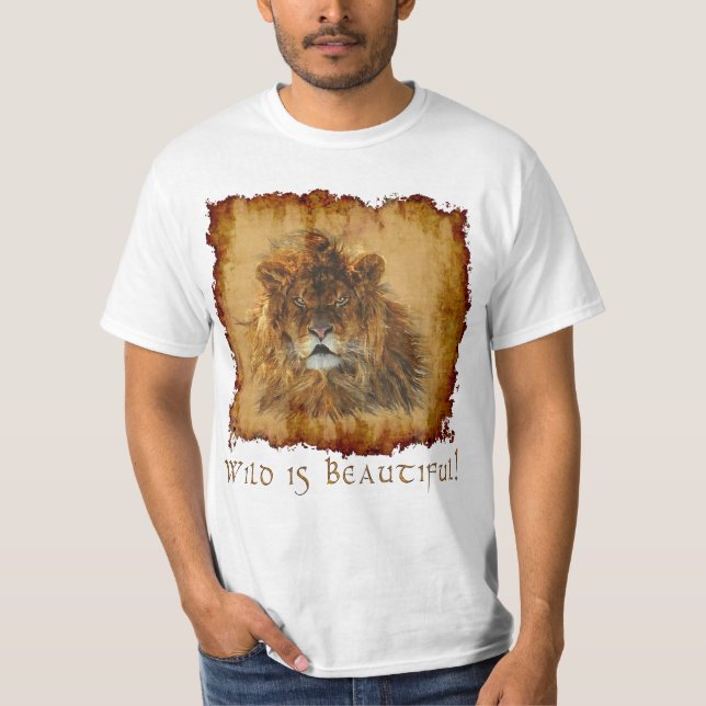African Lion Beautiful Big Cat Wildlife Shirt (Front)