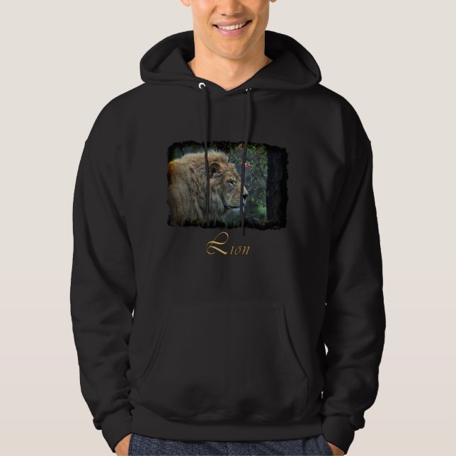 African Lion Big Cat Animal-lover Hoodie (Front)