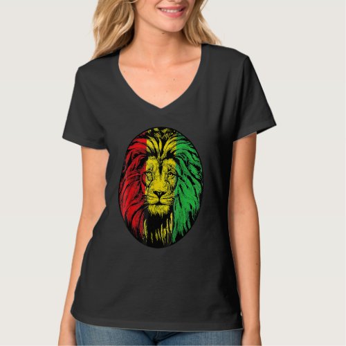 African Lion Black History Month Cool BLM Melanin  T_Shirt