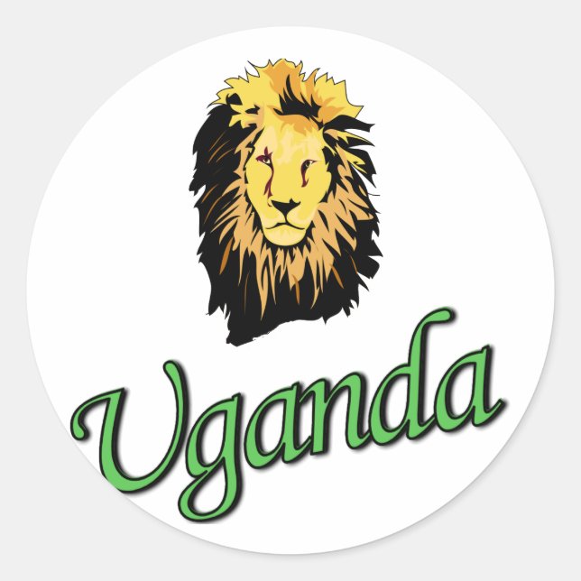 African Lion Classic Round Sticker (Front)