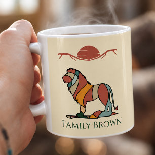 African Lion Coffee Mug Personalized Name