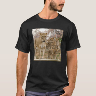 African Lion Cubs with Mother T-Shirt