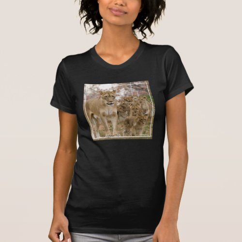 African Lion Cubs with Mother T_Shirt