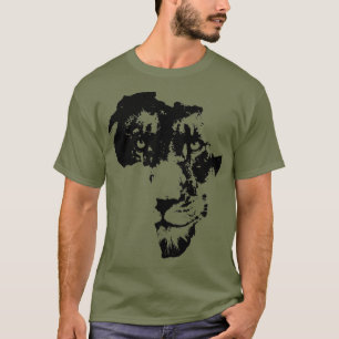 African Lion Face Safari Culture Africa Map T-Shirt