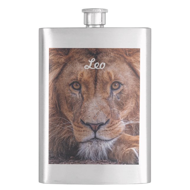 African Lion Flask (Front)