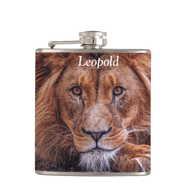 African Lion Flask (Front)