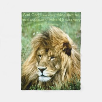 African Lion Fleece Blanket by Artnmore at Zazzle