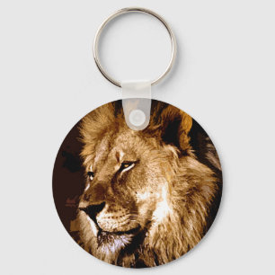 African Lion Keychain