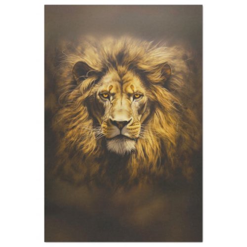 African Lion King of Jungle Decoupage  Tissue Paper