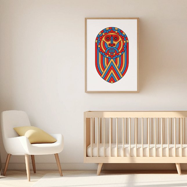 African Lion Mask Metal Print (Creator Uploaded)